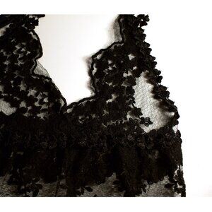 Black Sheer laced dress / Size M / 4% Cashmeer / 45% Lana Whool